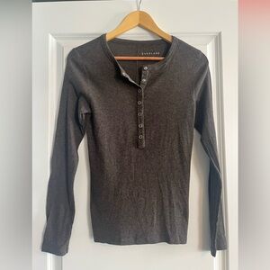 Everlane Dark Brown Henley Top